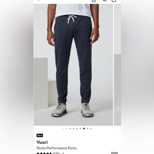 Vuori Men's Ponto Performance pants, midnight heather, large